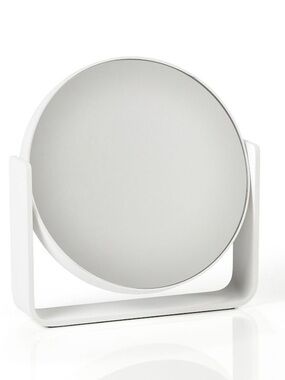 Ume White Round Tabletop Vanity Mirror by